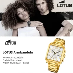 Lotus Herrenuhr Edelstahl gold Lotus Classic Armbanduhr UL18853/1