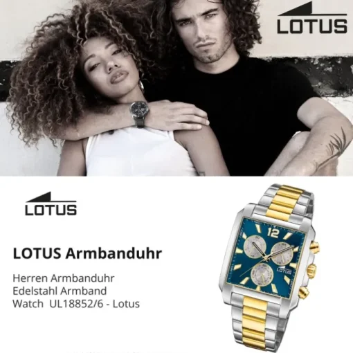 Lotus Herrenuhr Edelstahl silbergold Lotus Classic Armbanduhr UL18852/6