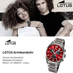Lotus Herrenuhr Edelstahl grau Lotus Classic Armbanduhr UL18682/5