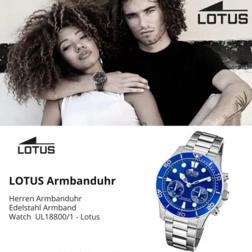 Lotus Herrenuhr Edelstahl silber Lotus Classic Armbanduhr UL18800/1