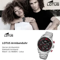 Lotus Herrenuhr Edelstahl silber Lotus Classic Armbanduhr UL18688/6