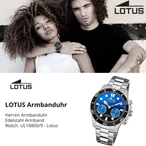 Lotus Herrenuhr Edelstahl silber Lotus Classic Armbanduhr UL18800/9