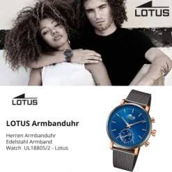 Lotus Herrenuhr Edelstahl grau Lotus Classic Armbanduhr UL18805/2