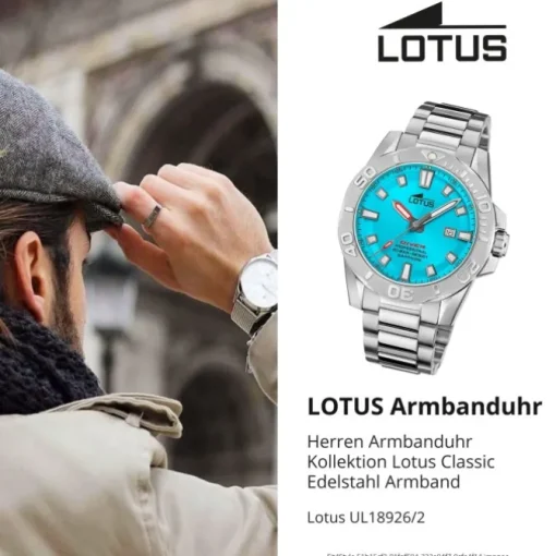 Lotus Herrenuhr Edelstahl silber Lotus Classic Armbanduhr UL18926/2