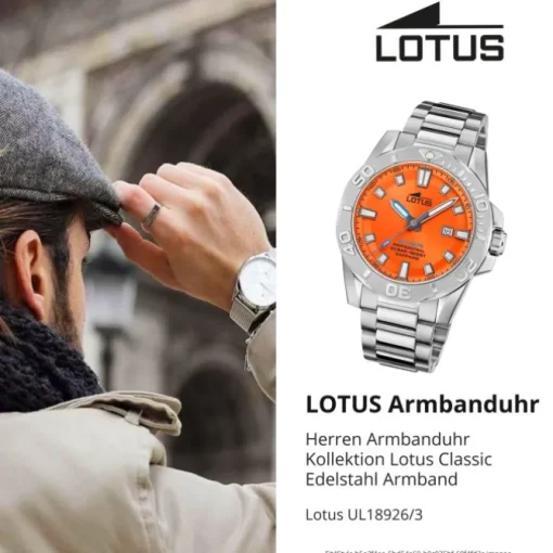 Lotus Herrenuhr Edelstahl silber Lotus Classic Armbanduhr UL18926/3