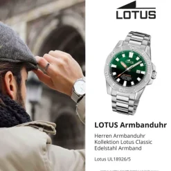 Lotus Herrenuhr Edelstahl silber Lotus Classic Armbanduhr UL18926/5