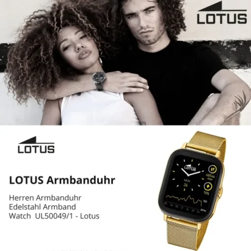 Lotus Herrenuhr Edelstahl gold Lotus Multifunktion Armbanduhr UL50049/1