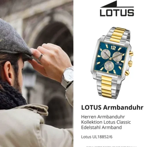 Lotus Herrenuhr Edelstahl silbergold Lotus Classic Armbanduhr UL18852/6