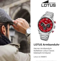Lotus Herrenuhr Edelstahl silber Lotus Classic Armbanduhr UL18688/5