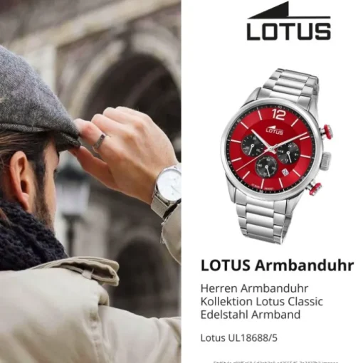 Lotus Herrenuhr Edelstahl silber Lotus Classic Armbanduhr UL18688/5