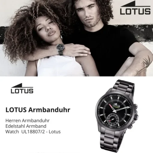 Lotus Herrenuhr Edelstahl grau Lotus Classic Armbanduhr UL18807/2