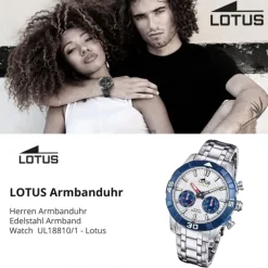 Lotus Herrenuhr Edelstahl silber Lotus Classic Armbanduhr UL18810/1