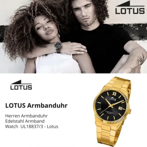 Lotus Herrenuhr Edelstahl gold Lotus Classic Armbanduhr UL18837/3