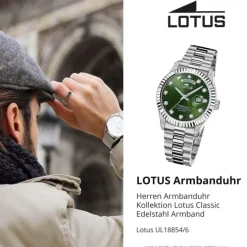 Lotus Herrenuhr Edelstahl silber Lotus Classic Armbanduhr UL18854/6