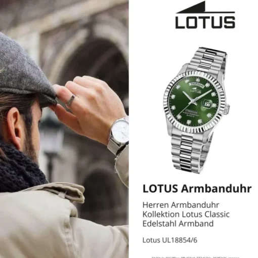 Lotus Herrenuhr Edelstahl silber Lotus Classic Armbanduhr UL18854/6