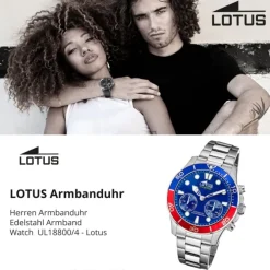 Lotus Herrenuhr Edelstahl silber Lotus Classic Armbanduhr UL18800/4