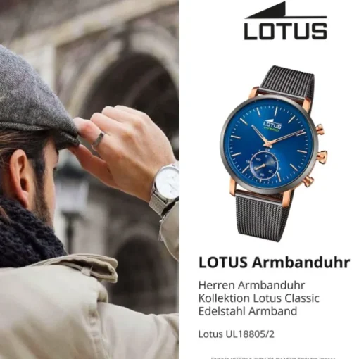 Lotus Herrenuhr Edelstahl grau Lotus Classic Armbanduhr UL18805/2