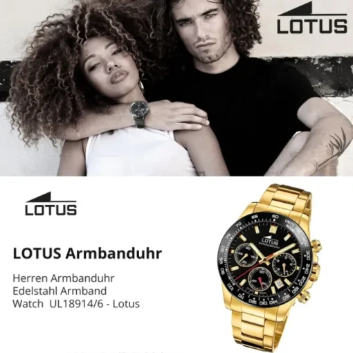 Lotus Herrenuhr Edelstahl gold Lotus Classic Armbanduhr UL18914/6
