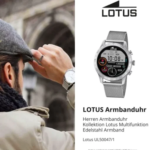 Lotus Herrenuhr Edelstahl silber Lotus Multifunktion Armbanduhr UL50047/1