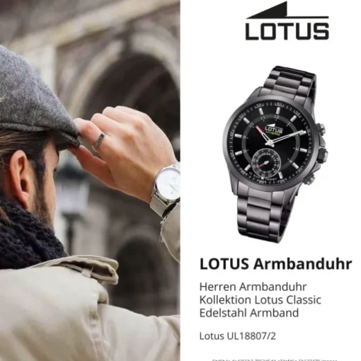 Lotus Herrenuhr Edelstahl grau Lotus Classic Armbanduhr UL18807/2