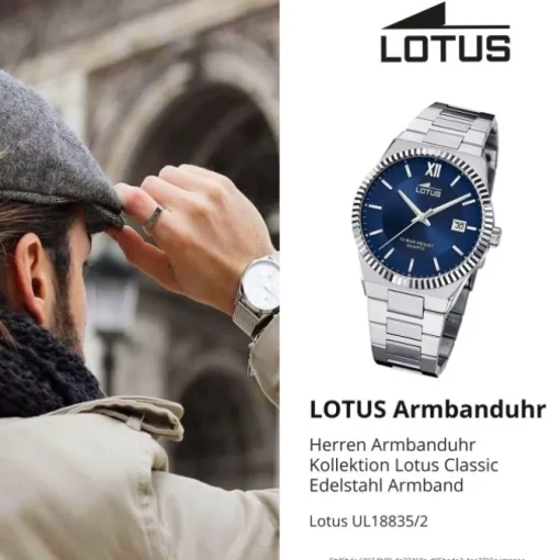 Lotus Herrenuhr Edelstahl silber Lotus Classic Armbanduhr UL18835/2
