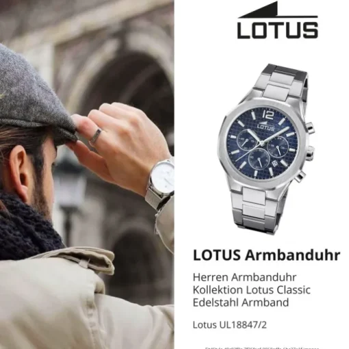 Lotus Herrenuhr Edelstahl silber Lotus Classic Armbanduhr UL18847/2