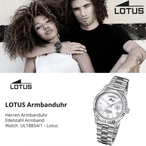 Lotus Herrenuhr Edelstahl silber Lotus Classic Armbanduhr UL18854/1