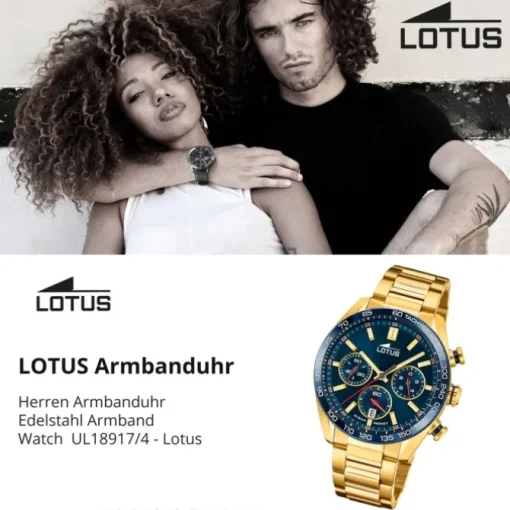 Lotus Herrenuhr Edelstahl gold Lotus Classic Armbanduhr UL18917/4