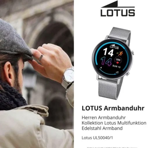 Lotus Herrenuhr Edelstahl silber Lotus Multifunktion Armbanduhr UL50040/1