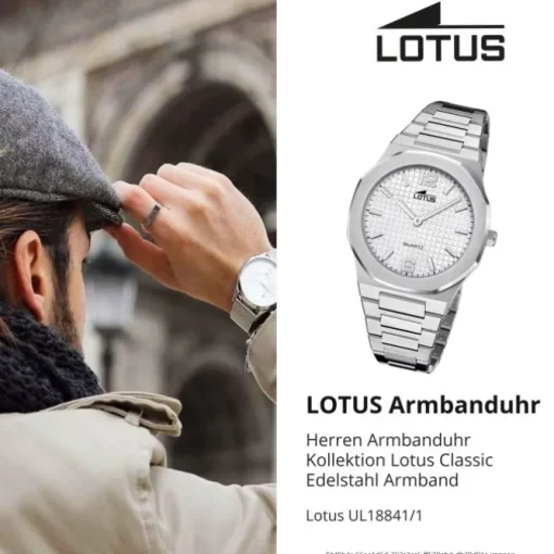 Lotus Herrenuhr Edelstahl silber Lotus Classic Armbanduhr UL18841/1
