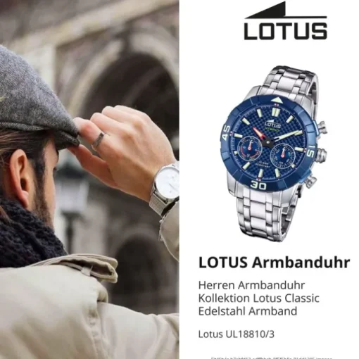 Lotus Herrenuhr Edelstahl silber Lotus Classic Armbanduhr UL18810/3