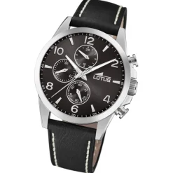 Lotus Herrenuhr Khrono Armbanduhr Leder schwarz UL18630/4