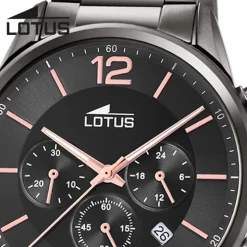 Lotus Herrenuhr Khrono Armbanduhr Edelstahl schwarz UL18686/2