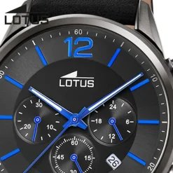 Lotus Herrenuhr Khrono Armbanduhr Leder schwarz UL18687/3
