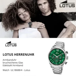 Lotus Herrenuhr Khrono Armbanduhr Edelstahl silber UL18688/4