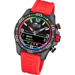 Lotus Herrenuhr Kunststoff rot Lotus Multifunktion Armbanduhr UL20000/6