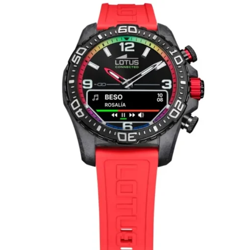 Lotus Herrenuhr Kunststoff rot Lotus Multifunktion Armbanduhr UL20000/6