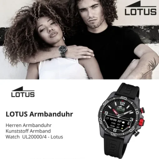 Lotus Herrenuhr Kunststoff schwarz Lotus Multifunktion Armbanduhr UL20000/4