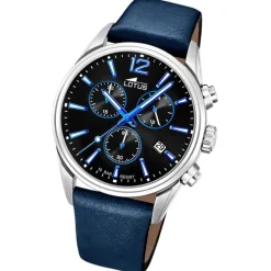 Lotus Herrenuhr Leder blau Lotus Classic Armbanduhr UL18691/6