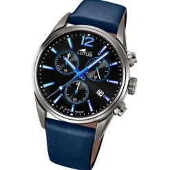 Lotus Herrenuhr Leder blau Lotus Classic Armbanduhr UL18683/6