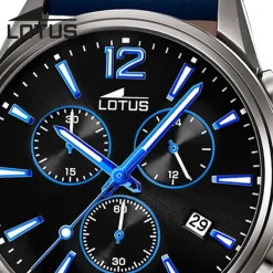 Lotus Herrenuhr Leder blau Lotus Classic Armbanduhr UL18683/6