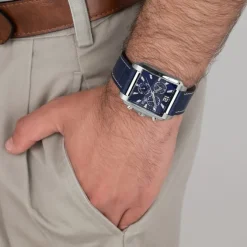 Lotus Herrenuhr Leder blau Lotus Classic Armbanduhr UL18851/2