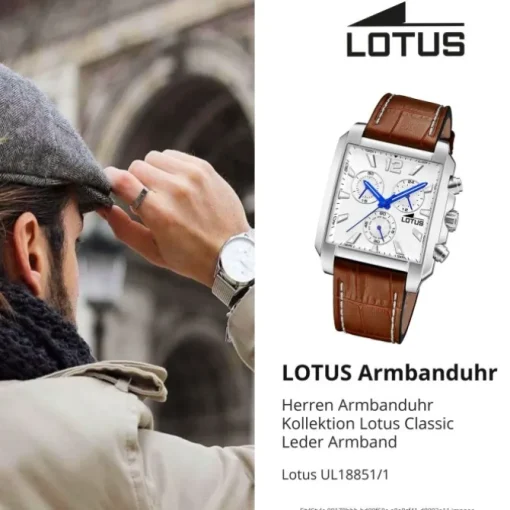 Lotus Herrenuhr Leder braun Lotus Classic Armbanduhr UL18851/1