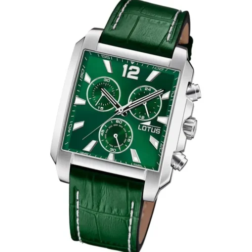 Lotus Herrenuhr Leder Grün Lotus Classic Armbanduhr UL18851/3