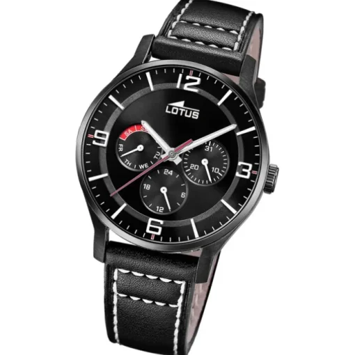 Lotus Herrenuhr Leder schwarz Lotus Classic Armbanduhr UL18834/2