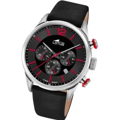 Lotus Herrenuhr Leder schwarz Lotus Classic Armbanduhr UL18689/6