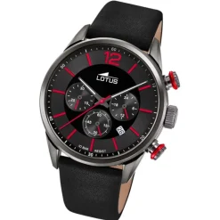 Lotus Herrenuhr Leder schwarz Lotus Classic Armbanduhr UL18687/6
