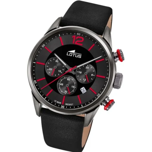 Lotus Herrenuhr Leder schwarz Lotus Classic Armbanduhr UL18687/6