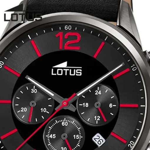 Lotus Herrenuhr Leder schwarz Lotus Classic Armbanduhr UL18687/6