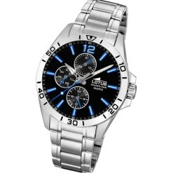 Lotus Herrenuhr Multifunktion Armbanduhr Edelstahl silber UL18812/4